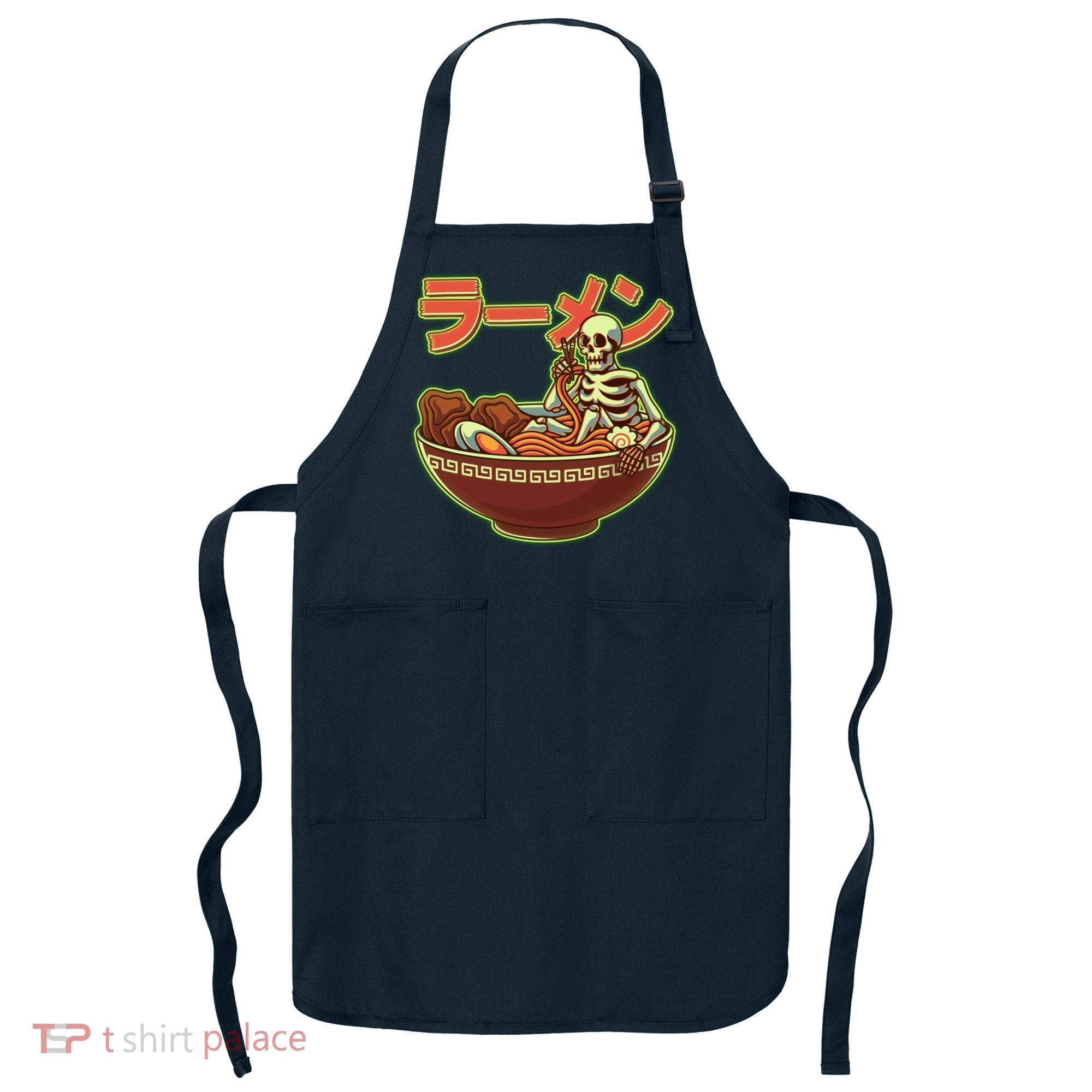 Funny Halloween Skeleton Japanese Ramen Bowl Apron