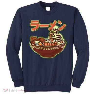 Funny Halloween Skeleton Japanese Ramen Bowl Sweatshirt