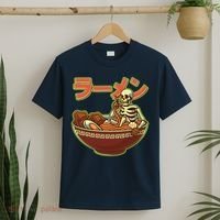 Funny Halloween Skeleton Japanese Ramen Bowl T-Shirt thumb 2