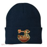 Funny Halloween Skeleton Japanese Ramen Bowl Beanie thumb 0
