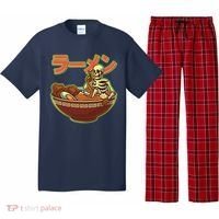 Funny Halloween Skeleton Japanese Ramen Bowl Pajama Set thumb 0