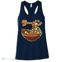 Funny Halloween Skeleton Japanese Ramen Bowl Women's Tank Top thumb 0