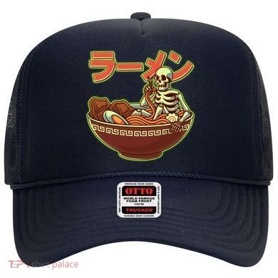 Funny Halloween Skeleton Japanese Ramen Bowl Hat