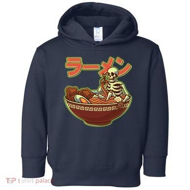 Funny Halloween Skeleton Japanese Ramen Bowl Toddler Hoodie