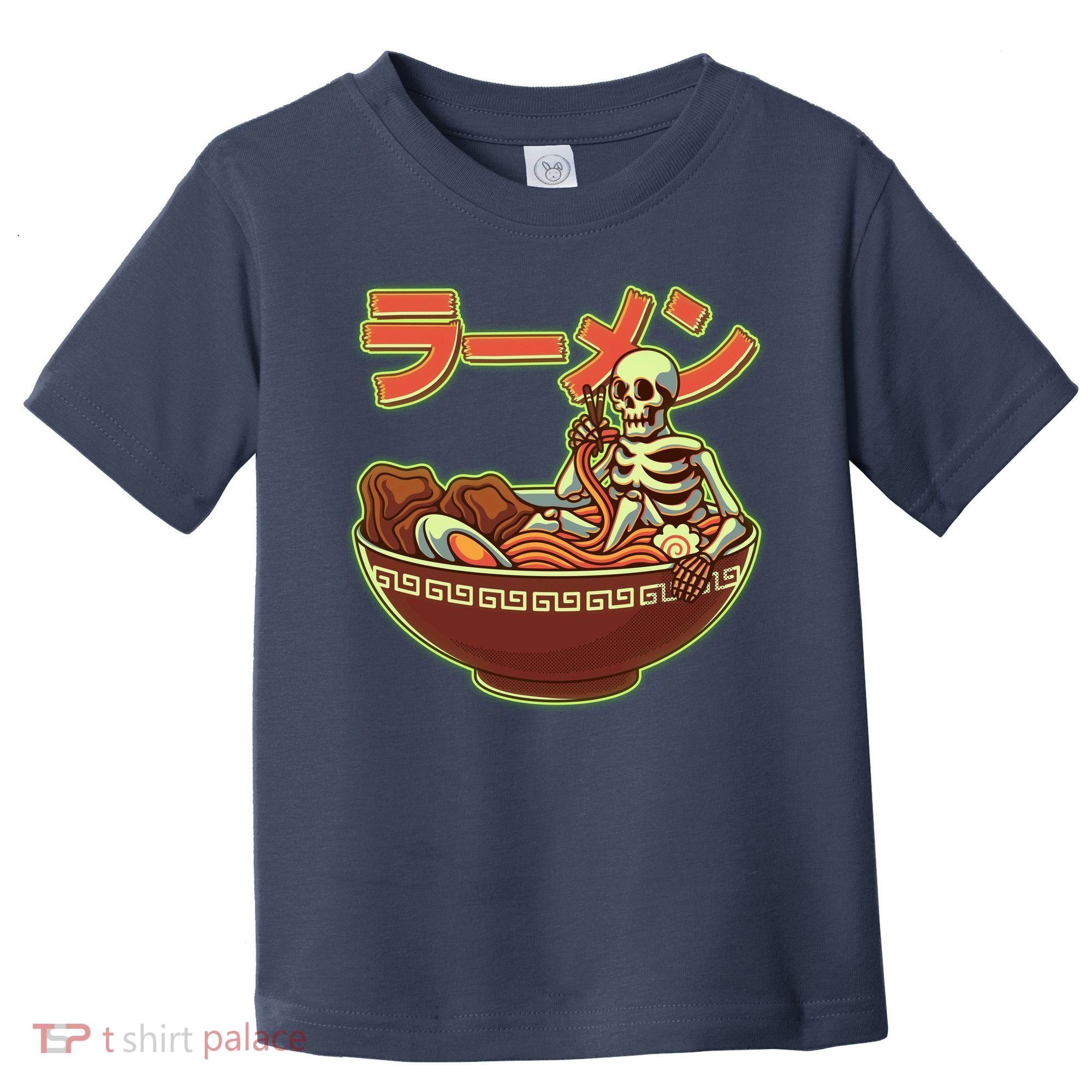 Funny Halloween Skeleton Japanese Ramen Bowl Toddler T-Shirt