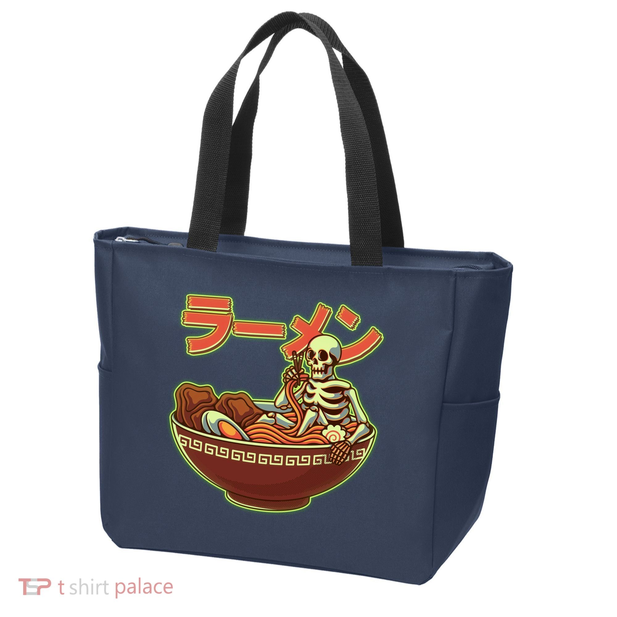 Funny Halloween Skeleton Japanese Ramen Bowl Tote Bag