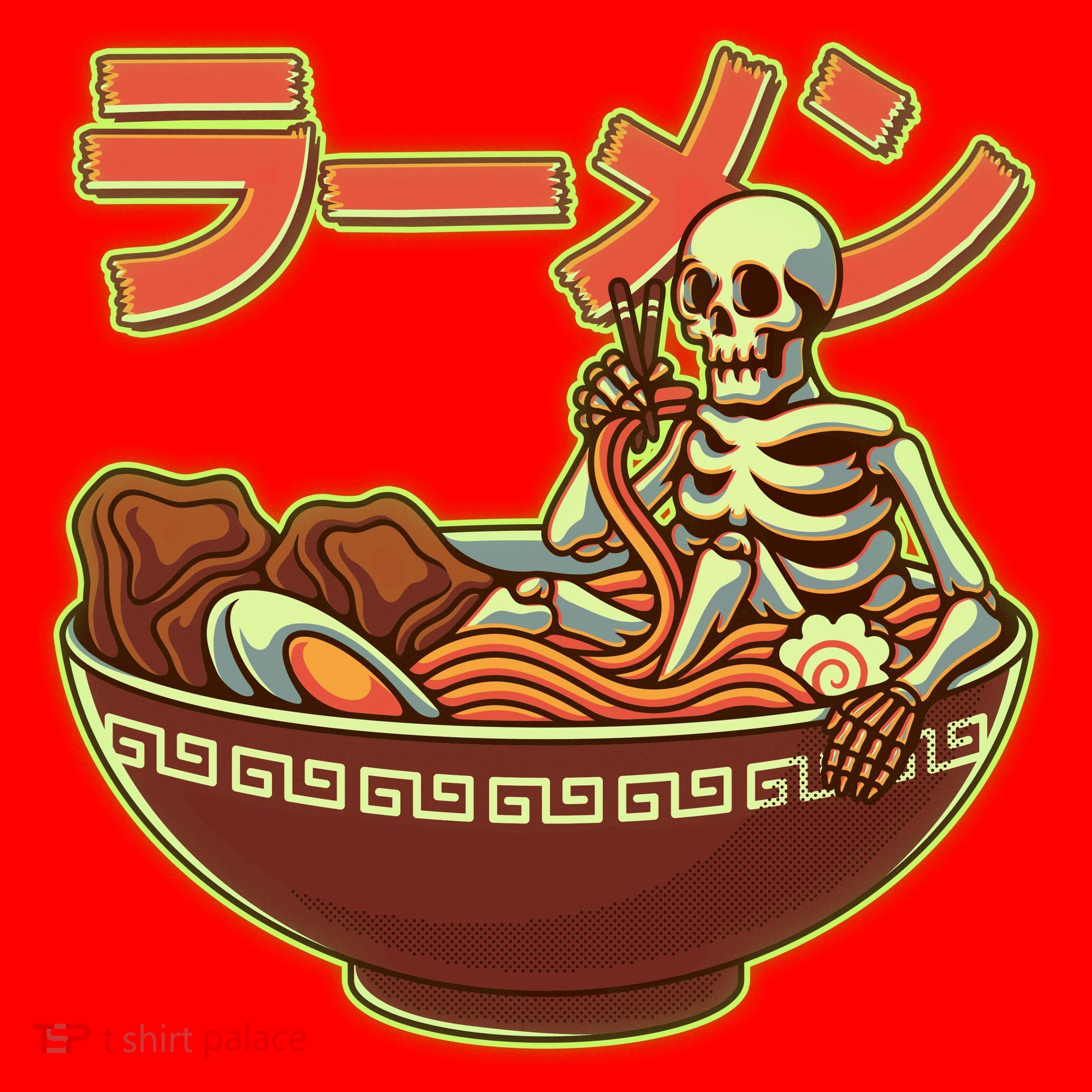 Funny Halloween Skeleton Japanese Ramen Bowl Santa Hat