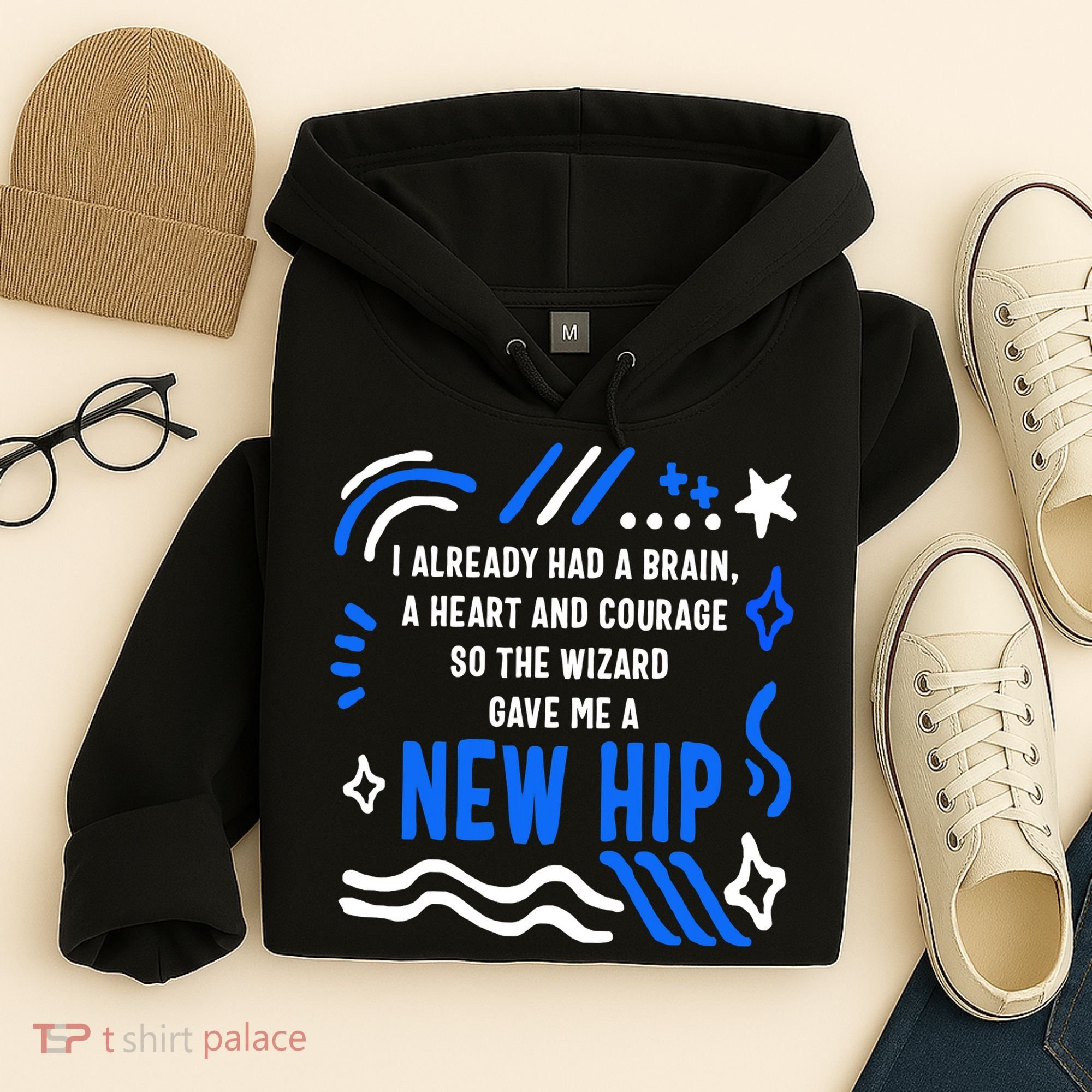 Funny Hip Surgery Replacement I Already Had A Brain A Heart And Courage New Hip Hoodie