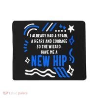 Funny Hip Surgery Replacement I Already Had A Brain A Heart And Courage New Hip Mousepad thumb 0