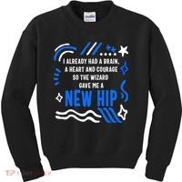 Funny Hip Surgery Replacement I Already Had A Brain A Heart And Courage New Hip Kids Sweatshirt thumb 0