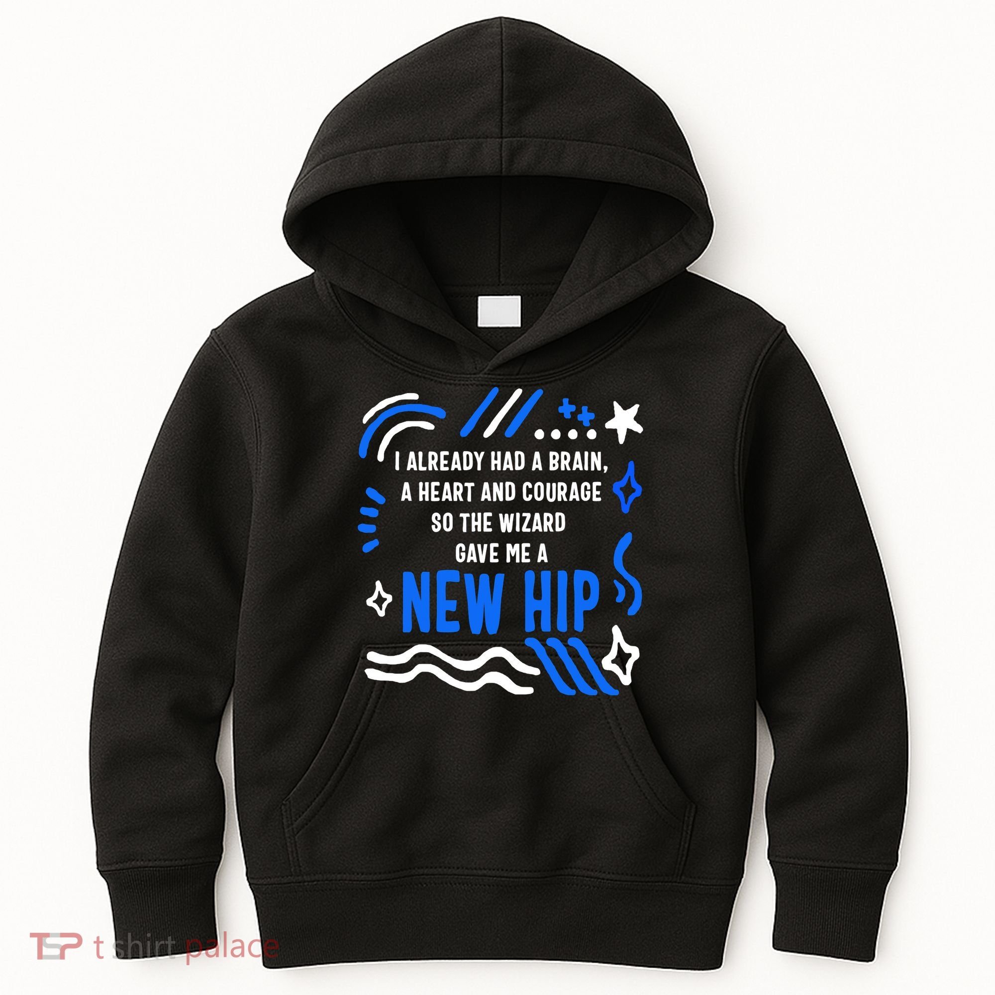 Funny Hip Surgery Replacement I Already Had A Brain A Heart And Courage New Hip Kids Hoodie