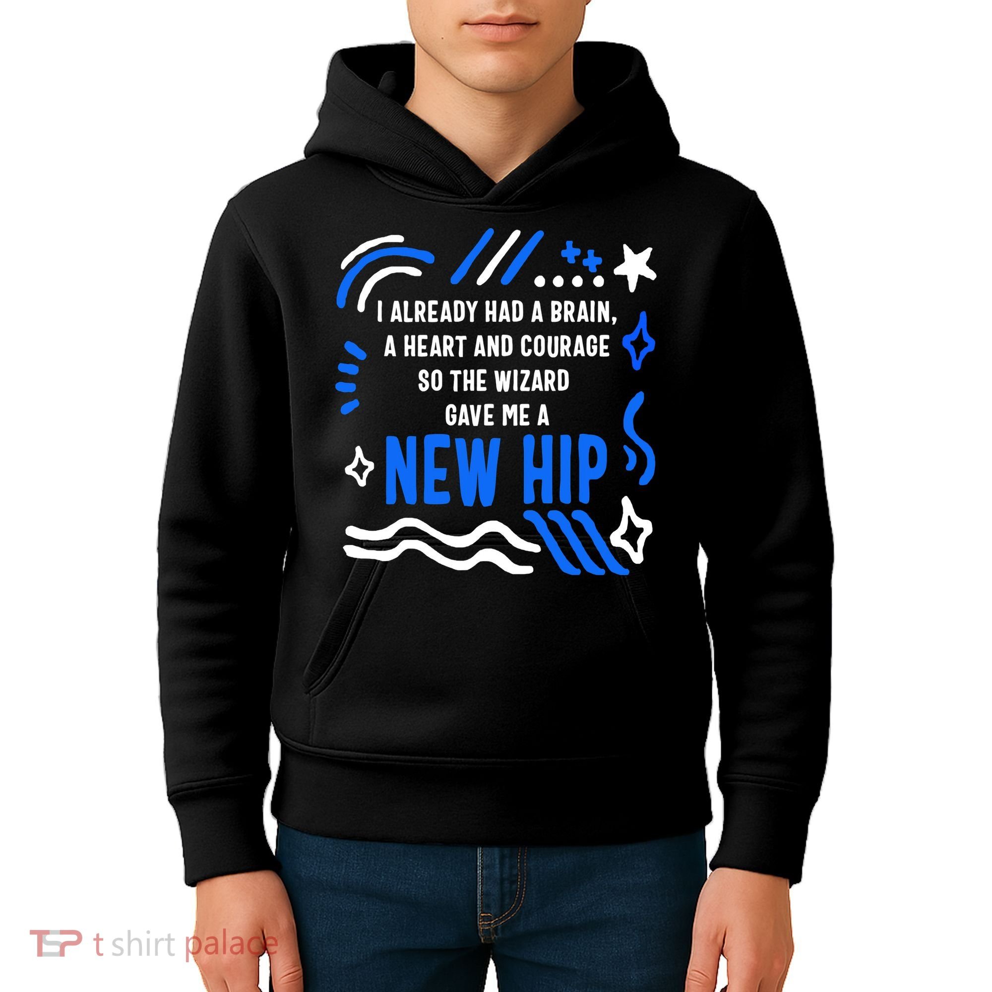 Funny Hip Surgery Replacement I Already Had A Brain A Heart And Courage New Hip Kids Hoodie