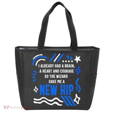 Funny Hip Surgery Replacement I Already Had A Brain A Heart And Courage New Hip Tote Bag