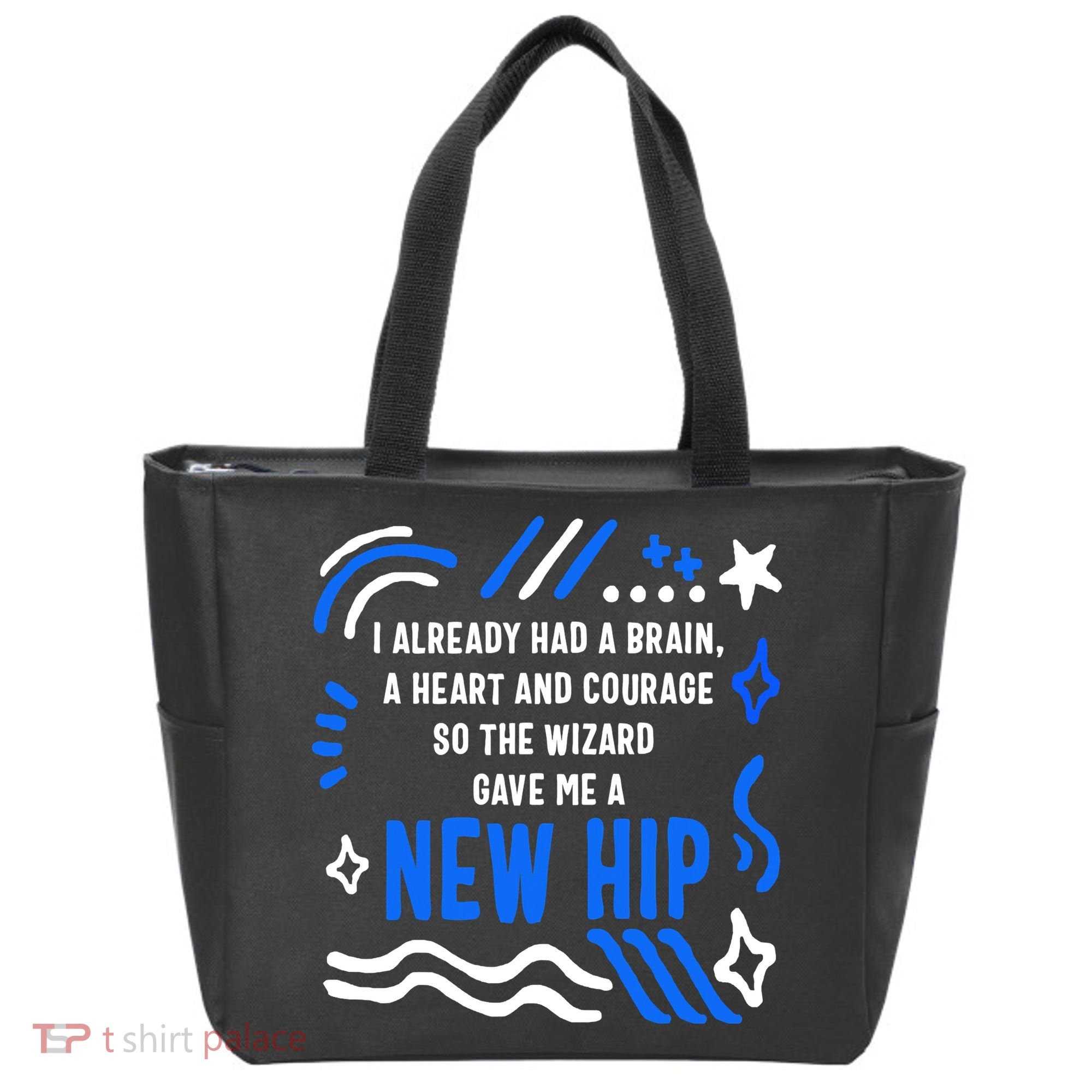 Funny Hip Surgery Replacement I Already Had A Brain A Heart And Courage New Hip Tote Bag
