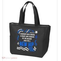 Funny Hip Surgery Replacement I Already Had A Brain A Heart And Courage New Hip Tote Bag thumb 3