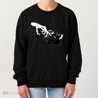 Funny Halloween Skeleton Boop Kitten Cat Nose Women's Sweatshirt thumb 0