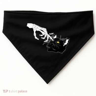 Funny Halloween Skeleton Boop Kitten Cat Nose USA-Made Doggie Bandana