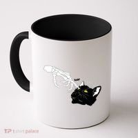 Funny Halloween Skeleton Boop Kitten Cat Nose Coffee Mug thumb 0