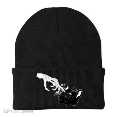 Funny Halloween Skeleton Boop Kitten Cat Nose Beanie