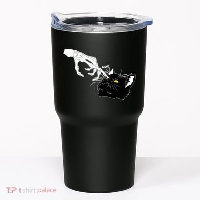Funny Halloween Skeleton Boop Kitten Cat Nose Tumbler