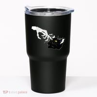 Funny Halloween Skeleton Boop Kitten Cat Nose Tumbler thumb 0