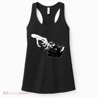 Funny Halloween Skeleton Boop Kitten Cat Nose Women's Tank Top