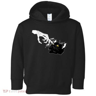 Funny Halloween Skeleton Boop Kitten Cat Nose Toddler Hoodie