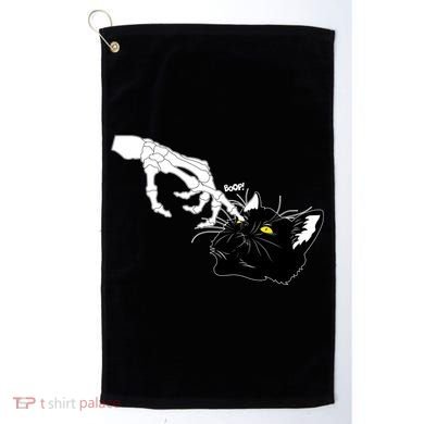 Funny Halloween Skeleton Boop Kitten Cat Nose Golf Towel