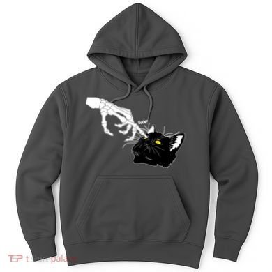 Funny Halloween Skeleton Boop Kitten Cat Nose Hoodie
