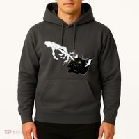 Funny Halloween Skeleton Boop Kitten Cat Nose Hoodie thumb 2
