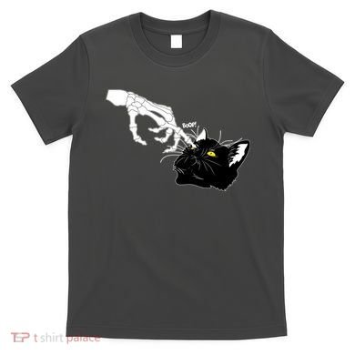 Funny Halloween Skeleton Boop Kitten Cat Nose T-Shirt