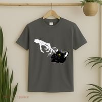 Funny Halloween Skeleton Boop Kitten Cat Nose T-Shirt thumb 2