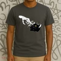 Funny Halloween Skeleton Boop Kitten Cat Nose T-Shirt thumb 3