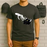 Funny Halloween Skeleton Boop Kitten Cat Nose T-Shirt thumb 6