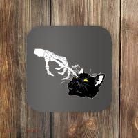 Funny Halloween Skeleton Boop Kitten Cat Nose Coaster thumb 0
