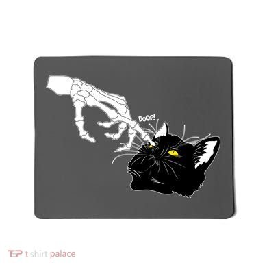 Funny Halloween Skeleton Boop Kitten Cat Nose Mousepad
