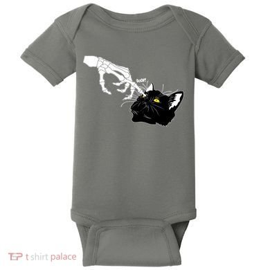 Funny Halloween Skeleton Boop Kitten Cat Nose Baby Bodysuit