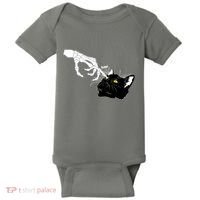 Funny Halloween Skeleton Boop Kitten Cat Nose Baby Bodysuit thumb 0