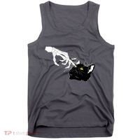 Funny Halloween Skeleton Boop Kitten Cat Nose Tank Top thumb 0
