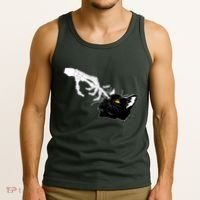 Funny Halloween Skeleton Boop Kitten Cat Nose Tank Top thumb 3