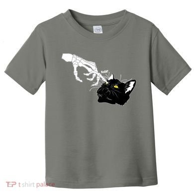 Funny Halloween Skeleton Boop Kitten Cat Nose Toddler T-Shirt