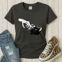 Funny Halloween Skeleton Boop Kitten Cat Nose Women's T-Shirt thumb 3