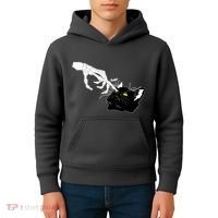 Funny Halloween Skeleton Boop Kitten Cat Nose Kids Hoodie thumb 4