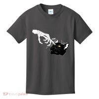 Funny Halloween Skeleton Boop Kitten Cat Nose Kids T-Shirt thumb 0