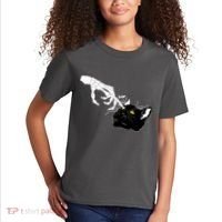 Funny Halloween Skeleton Boop Kitten Cat Nose Kids T-Shirt thumb 2