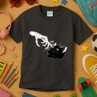Funny Halloween Skeleton Boop Kitten Cat Nose Kids T-Shirt thumb 3