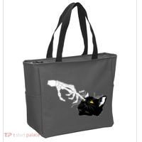 Funny Halloween Skeleton Boop Kitten Cat Nose Tote Bag thumb 2