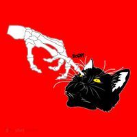 Funny Halloween Skeleton Boop Kitten Cat Nose Santa Hat thumb 1
