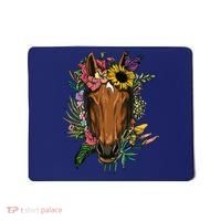 Floral Horse Spring Nature Horse Lovers For Women Men Mousepad thumb 0