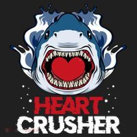 Funny Heart Shark Crusher Valentines Day Jawsome Beach Gift Women's Sweatshirt thumb 2